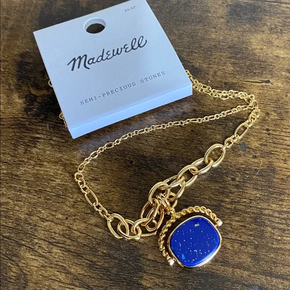 NWT MADEWELL Semiprecious Graduated Chain Necklace - Picture 5 of 8